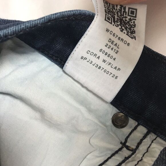 TRUE RELIGION Cora Jean Women 27 x 33 Tall Straight Slim Stretch Dark Blue Denim - Picture 12 of 15